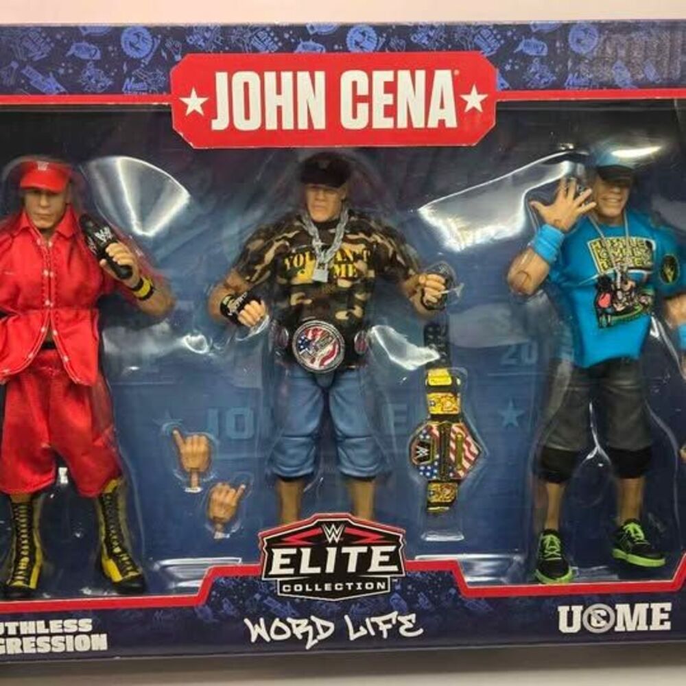 Mattel WWE Elite Collection John Cena 3-Pack Action Figures